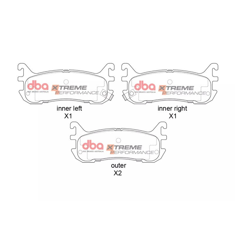 DBA Xtreme Performance Brake Pads 102.1mm x 43.0mm DB1283XP - Rear