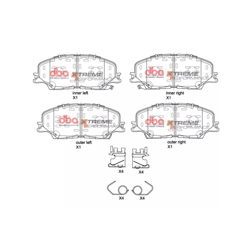 DBA Xtreme Performance Brake Pads 151.9mm x 61mm DB15074XP - Front