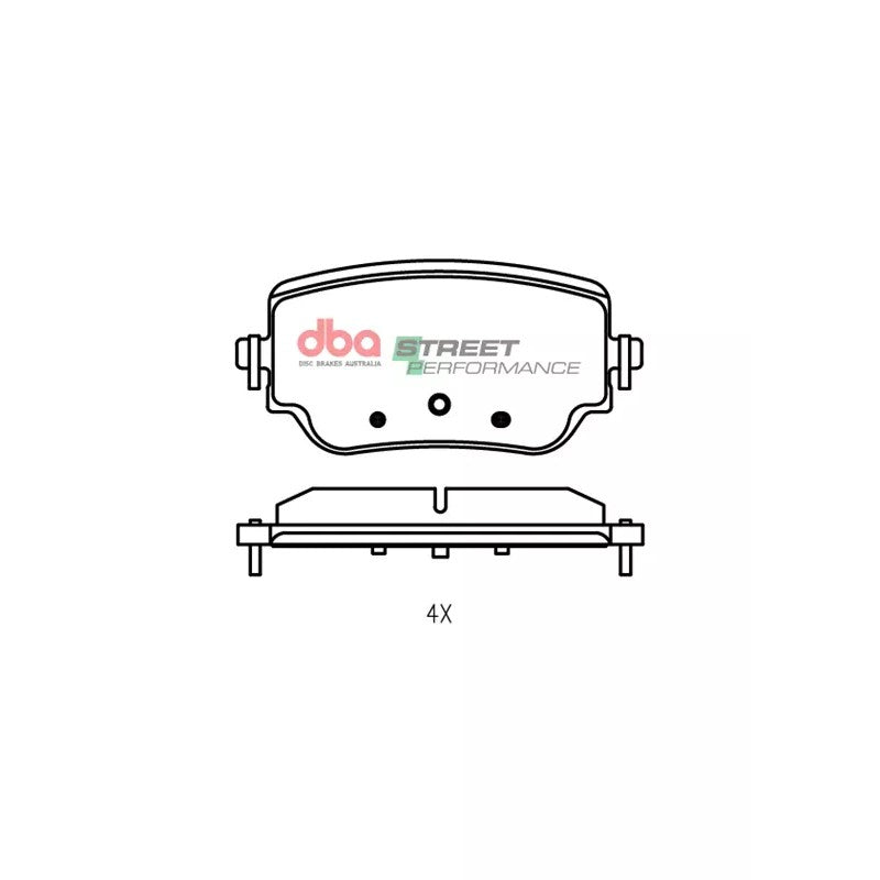 DBA Street Performance Brake Pads 113mm x 54.1mm DB15082SP - Rear