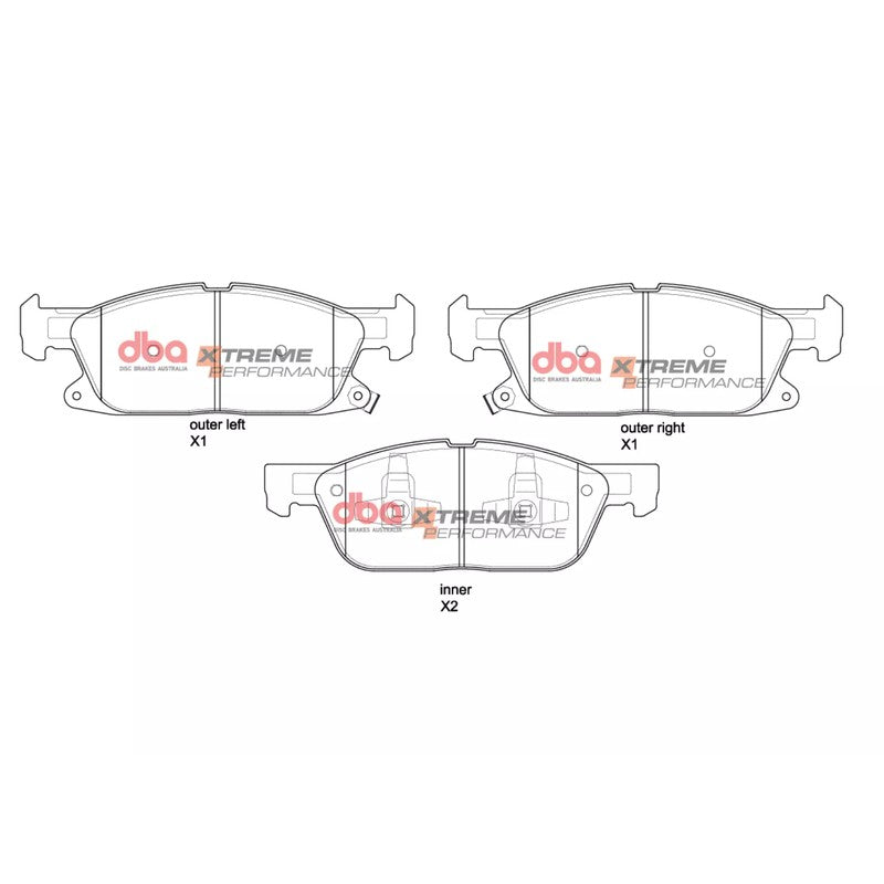 DBA Xtreme Performance Brake Pads 193mm x 64.6mm DB15089XP - Front