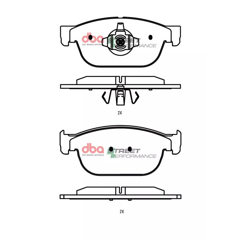 DBA Street Performance Brake Pads 180.2; 181.4mm x 75; 75mm DB15116SP - Front