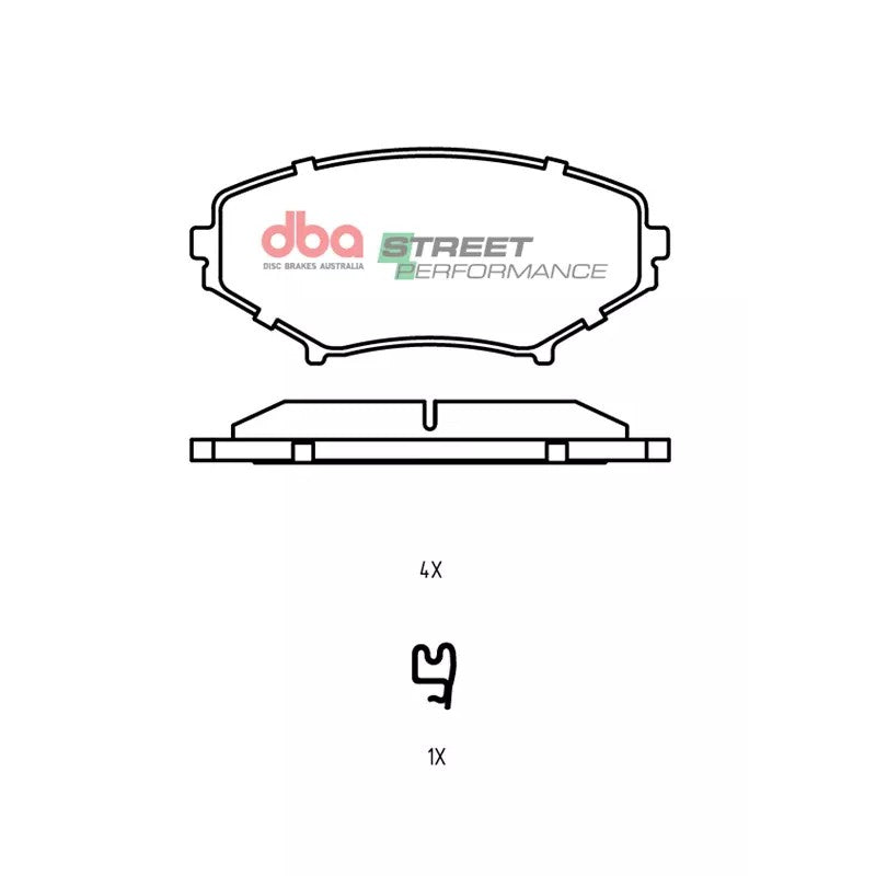 DBA Street Performance Brake Pads 137.8mm x 62.1mm DB1513SP - Front