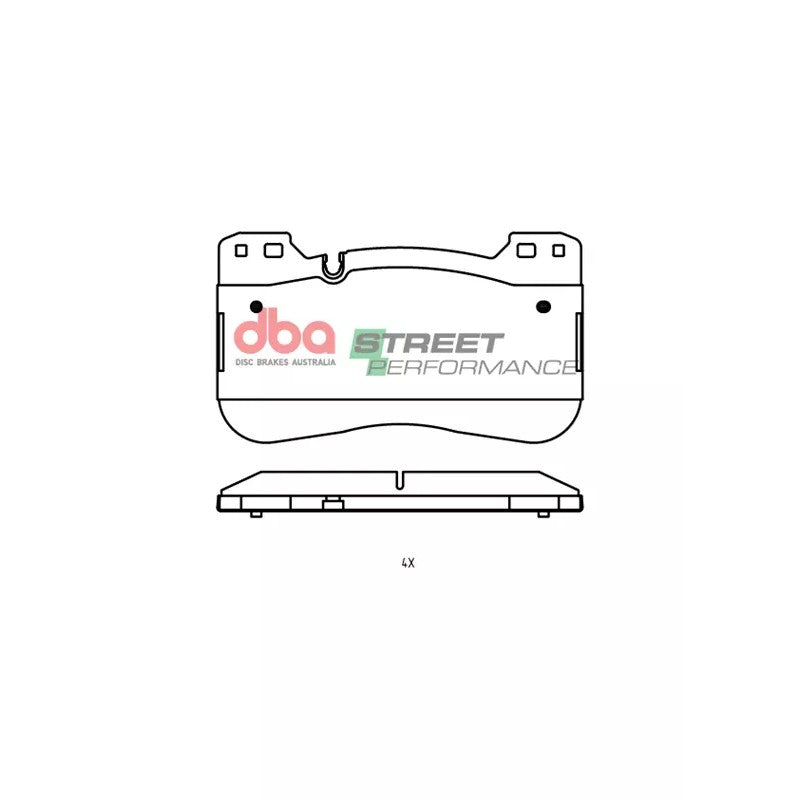 DBA Street Performance Brake Pads 184.4mm x 106.3mm DB15302SP -