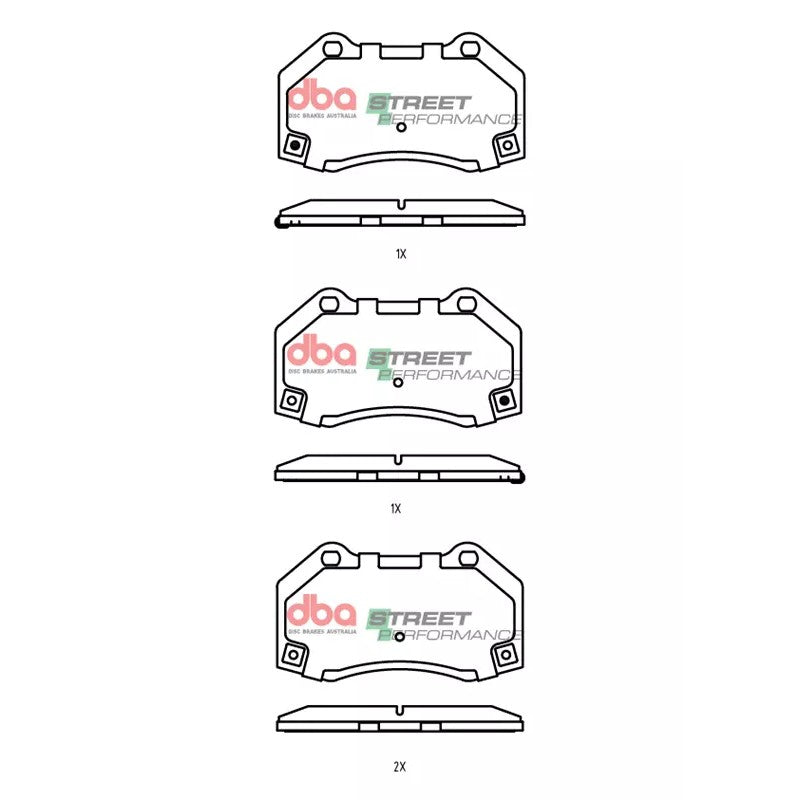 DBA Street Performance Brake Pads 124.6mm x 70.6mm DB15306SP - Front
