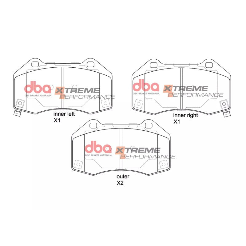 DBA Xtreme Performance Brake Pads 124.6mm x 70.6mm DB15306XP - Front