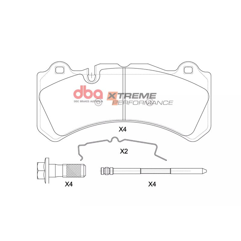 DBA Xtreme Performance Brake Pads 189.5mm x 87.3mm DB15323XP - Front