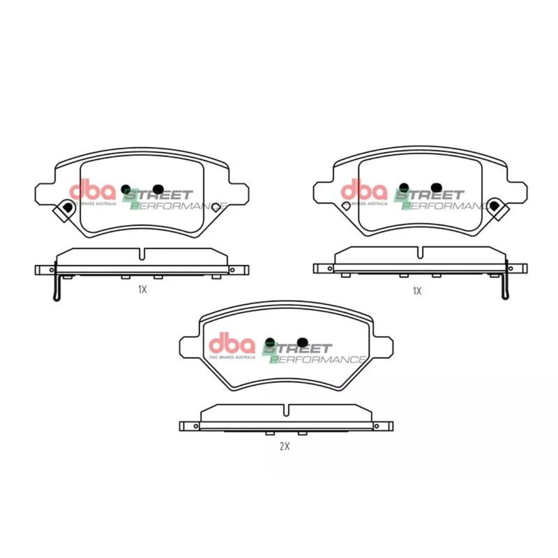 DBA Street Performance Brake Pads 131.5; 0mm x 54.8mm DB15324SP - Front