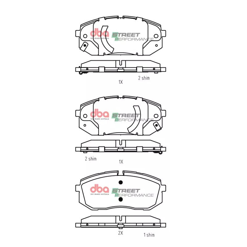 DBA Street Performance Brake Pads 138.2mm x 60.9mm DB15325SP - Front