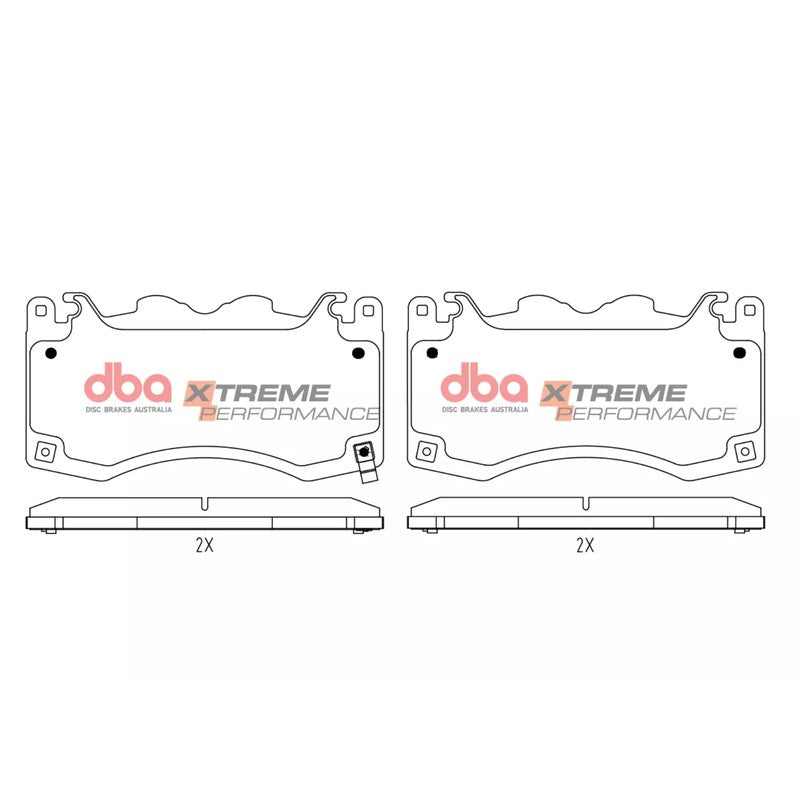 DBA Xtreme Performance Brake Pads 185.7mm x 97.9mm DB15334XP - Front