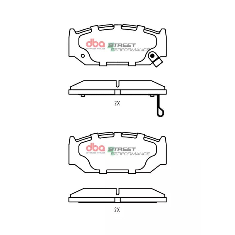 DBA Street Performance Brake Pads 108mm x 44.8mm DB1818SP - Front
