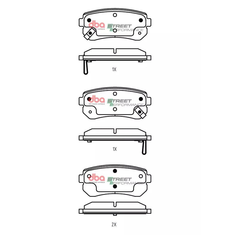 DBA Street Performance Brake Pads 93mm x 41mm DB1943SP - Rear