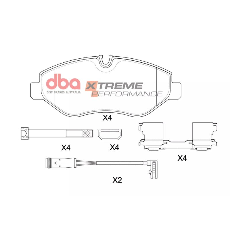 DBA Xtreme Performance Brake Pads 163.15mm x 67mm DB1973XP - Front