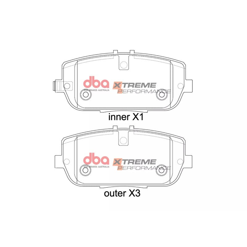 DBA Xtreme Performance Brake Pads 99.1mm x 44.4mm DB2064XP - Rear