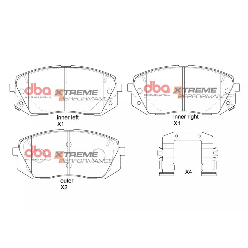 DBA Xtreme Performance Brake Pads 137.9mm x 61.2mm DB2174XP - Front