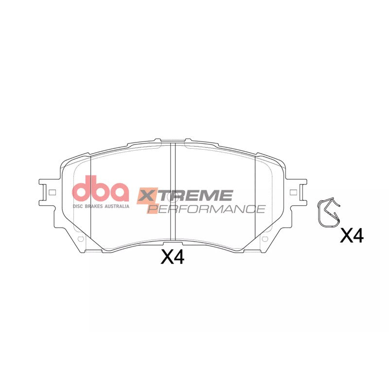 DBA Xtreme Performance Brake Pads 140mm x 59.8mm DB2293XP - Front