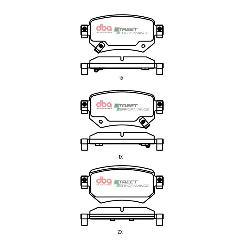 DBA Street Performance Brake Pads 104mm x 47mm DB2425SP - Rear
