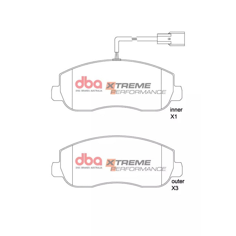 DBA Xtreme Performance Brake Pads 163.6mm x 64.8mm DB2476XP - Front