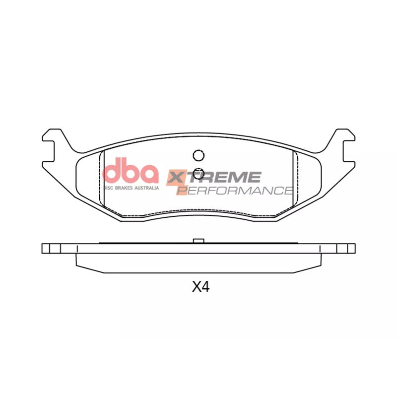 DBA Xtreme Performance Brake Pads 166.3mm x 49.1mm DB7869XP - Rear