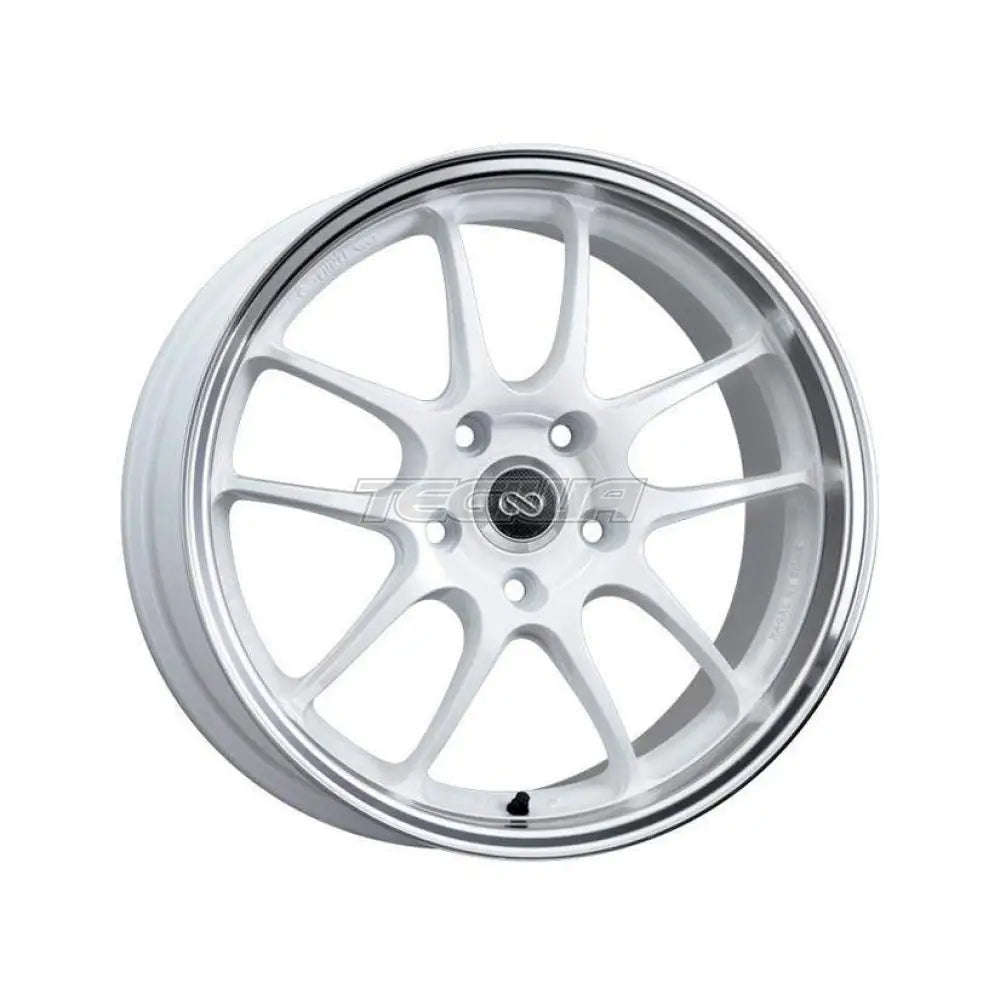 Enkei PF01SS Alloy Wheel 17x9 ET48 5x114.3 White with Machined Lip 75mm CB Alloy Wheels