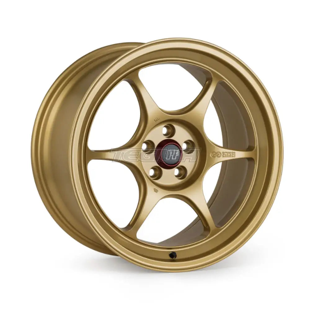 Enkei PF06 Alloy Wheel 17x7.5 ET45 5x100 Gold 75mm CB Alloy Wheels