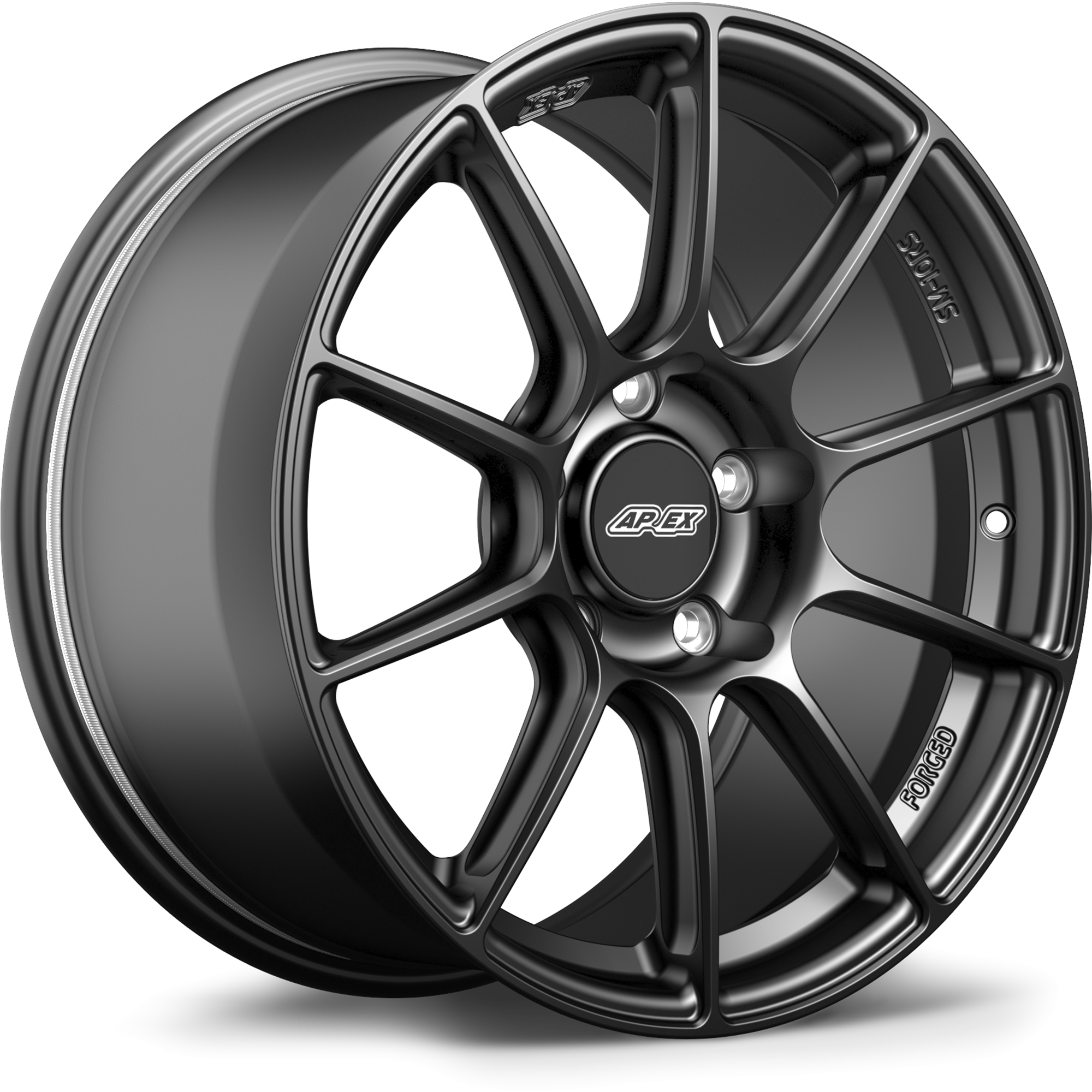 Apex SM-10RS Forged Alloy Wheel 18x9 ET42 5x100 Satin Black 56.1mm CB