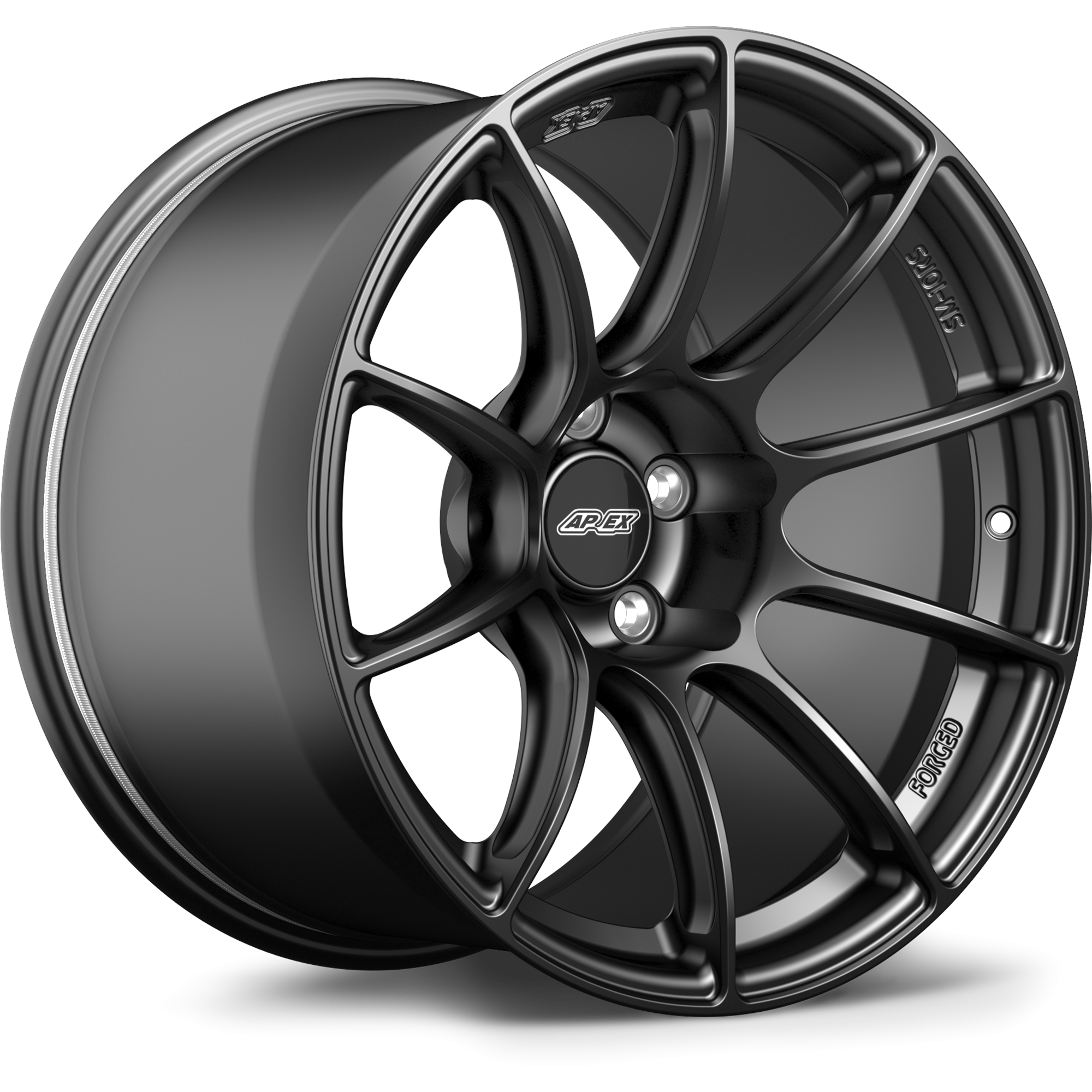 Apex SM-10RS Forged Alloy Wheel 20x10 ET8 5x112 Satin Black 66.6mm CB