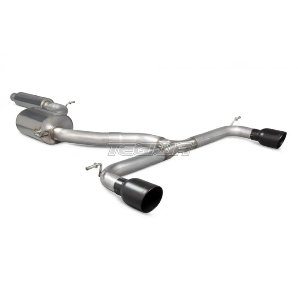 Forge Motorsport 3’’ Scorpion Cat Back Exhaust System Resonated Black Ceramic Tips Vw Golf Mk7