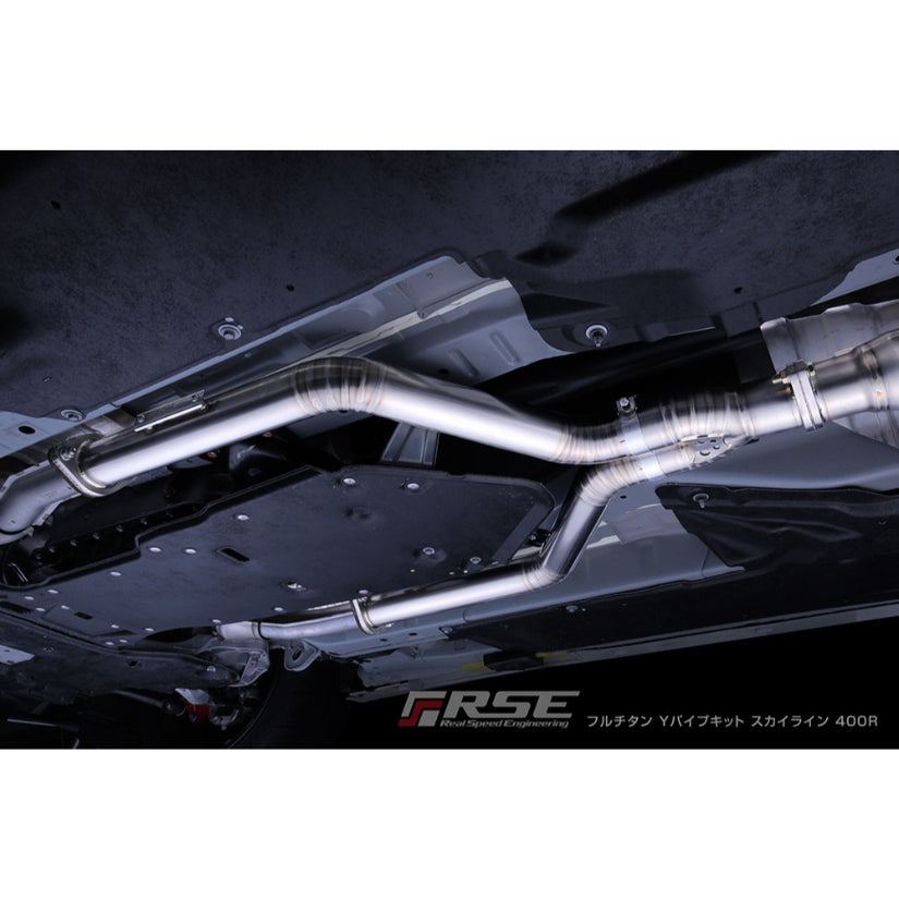RSE Full Titanium Y Shape Mid Pipe Nissan Z RZ34 Skyline RV37