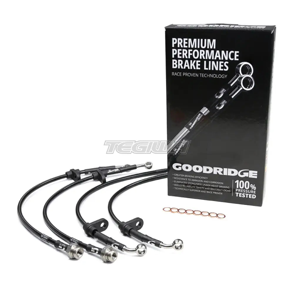 Goodridge Full Stainless Steel Braided Brake Line Hoses Set Honda Civic EG EG6 VTI 91-95 - Clearance