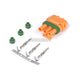 Haltech Plug And Pins - Delphi 3 Pin GM Style MAP Sensor Orange