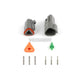 Haltech Plug And Pins Only - Matching Set Of Deutsch Dt-3 Connectors (Dt06-3S + Dt04-3P) (13 Amp)
