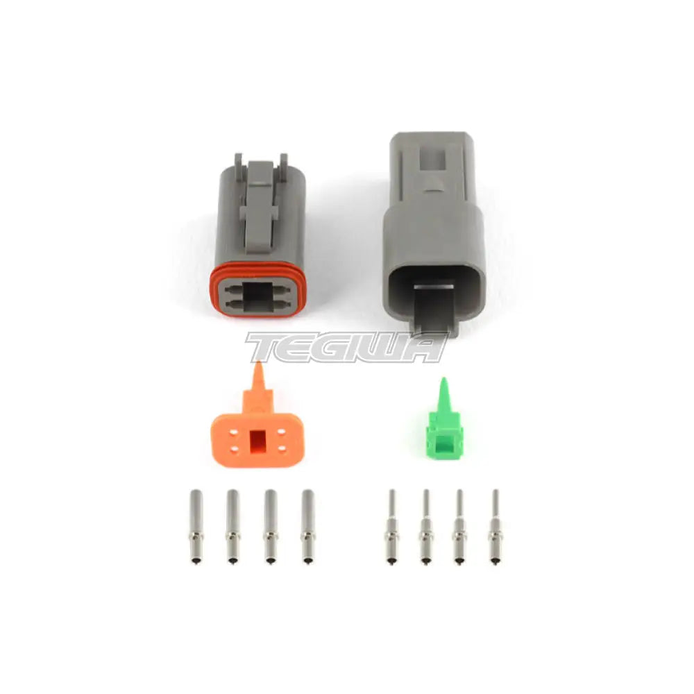 Haltech Plug And Pins Only - Matching Set Of Deutsch Dt-4 Connectors (Dt06-4S + Dt04-4P) (13 Amp)