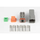 Haltech Plug And Pins Only - Matching Set Of Deutsch Dt-6 Connectors (Dt06-6S + Dt04-6P) (13 Amp)