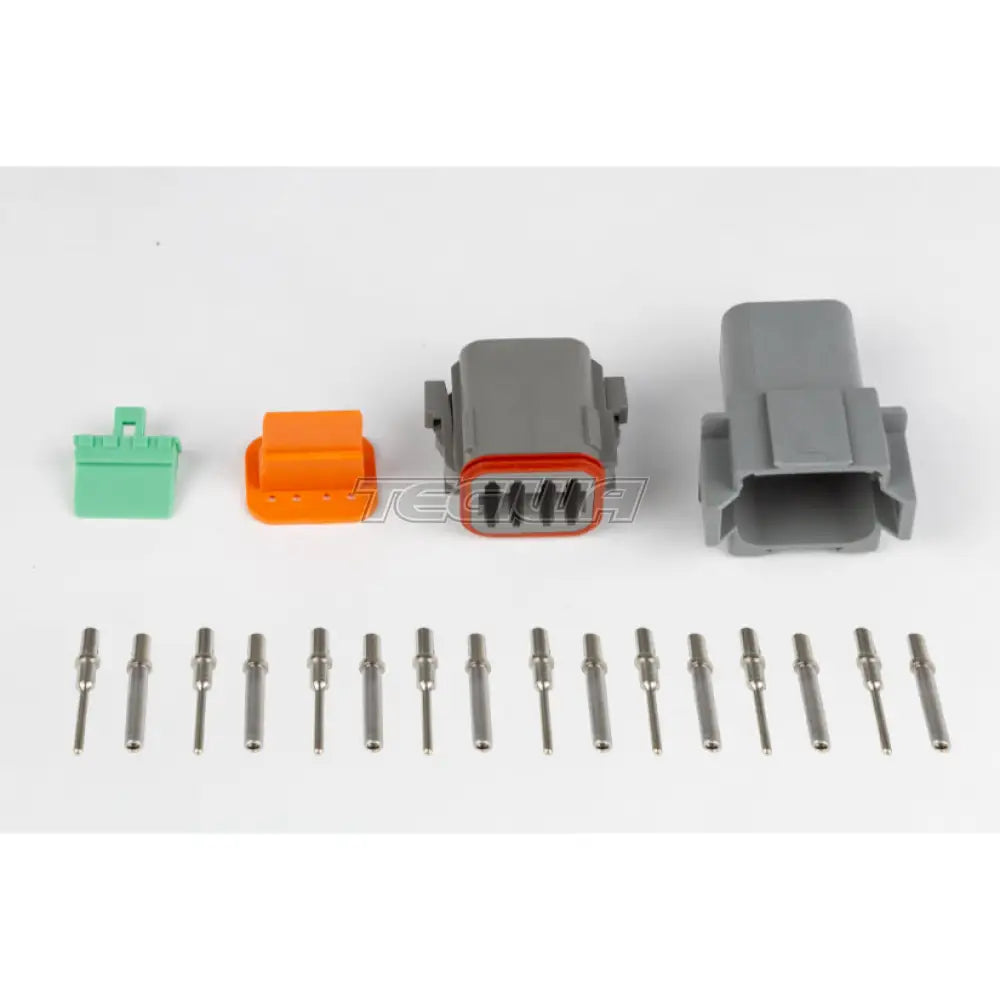 Haltech Plug And Pins Only - Matching Set Of Deutsch Dt-8 Connectors (Dt06-8S + Dt04-8P) (13 Amp)