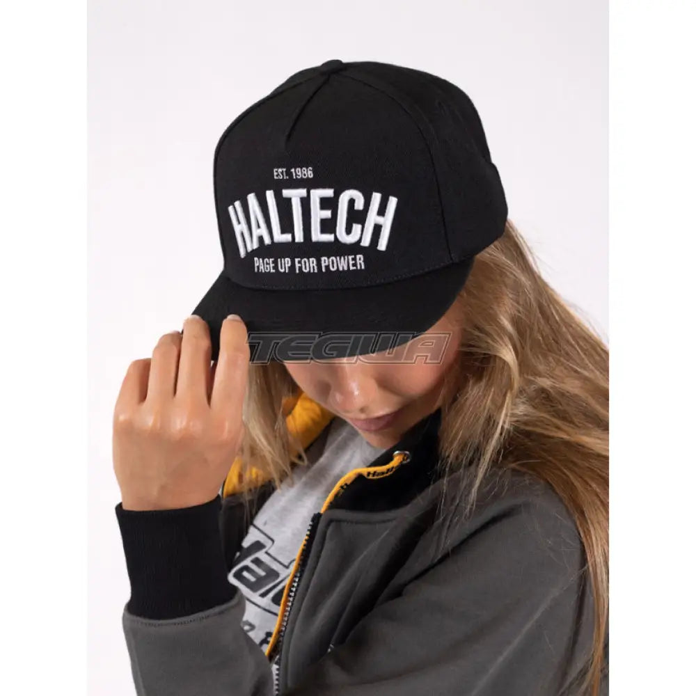 Haltech Snapback Black With White Text Hats