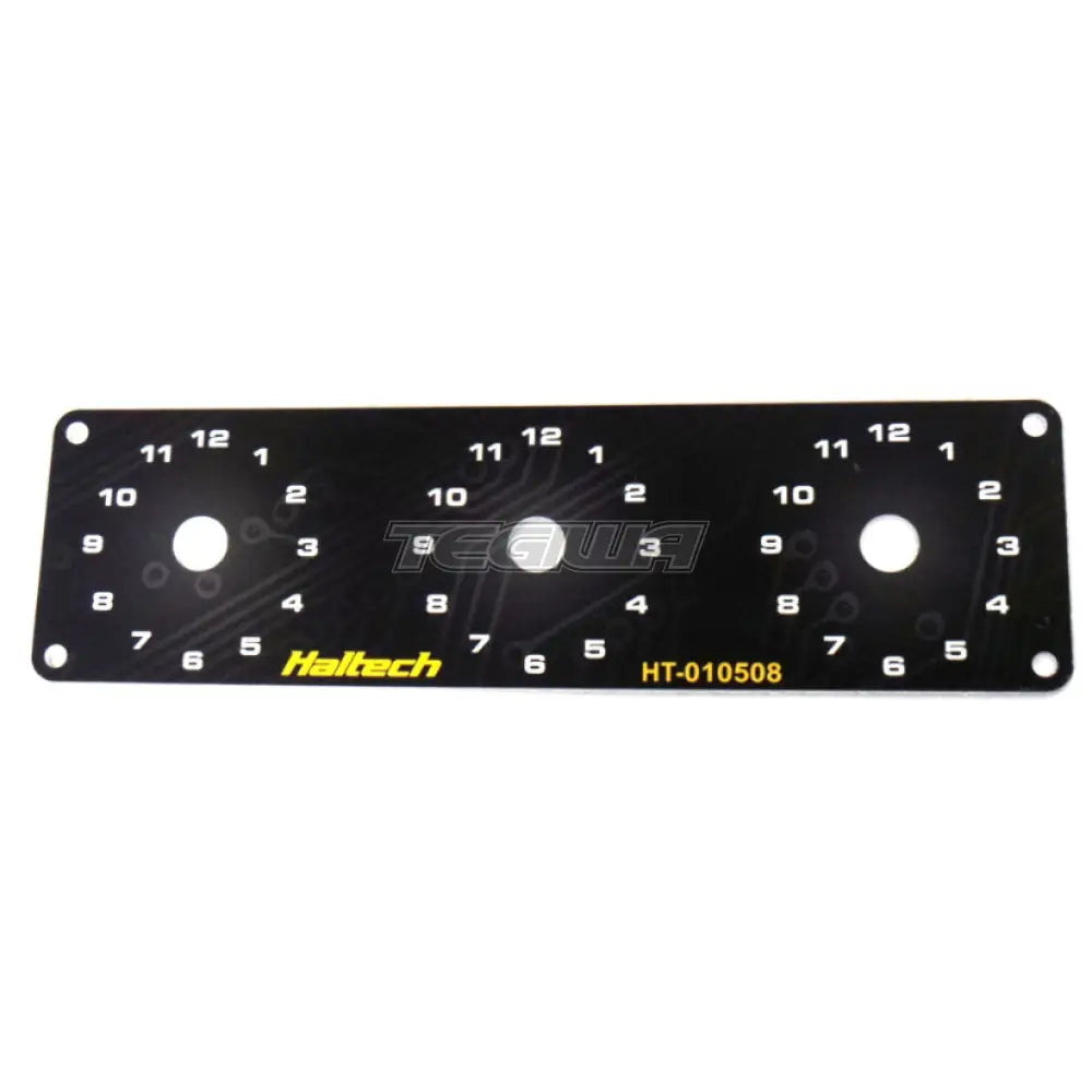 Haltech Triple Switch Panel - Includes Yellow & Red Knobs