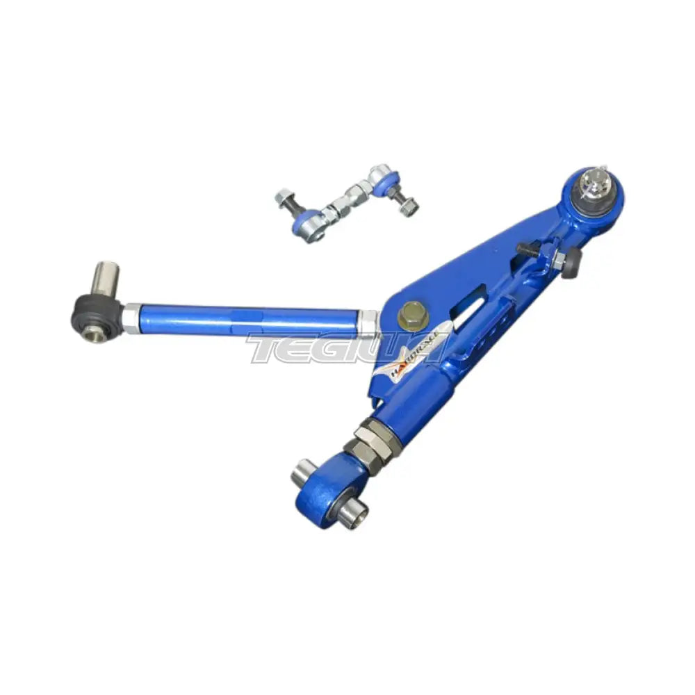 Hardrace Adjustable Front Lower Control Arms And Drop Links V2 With Spherical Bearings 4Pc Set Nissan 200SX S13 Camber