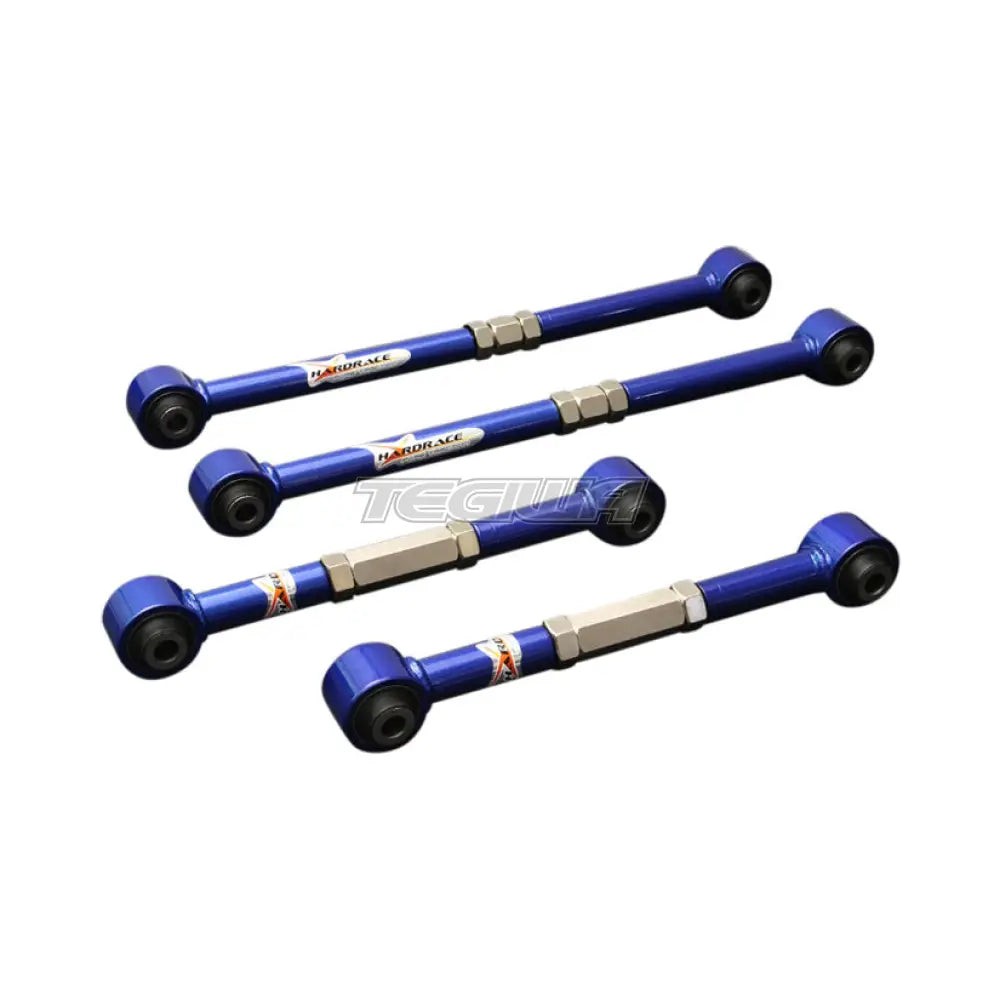 Hardrace Adjustable Rear Lateral Arm With Hardened Rubber Bushes 4Pc Set Nissan March Micra K11 92-02 Camber & Control