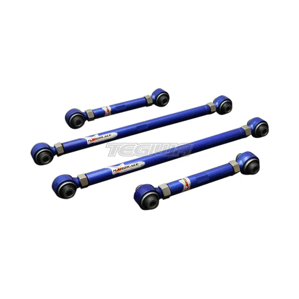 Hardrace Adjustable Rear Lateral Links With Hardened Rubber Bushes 4Pc Set Toyota Corolla AE86 83-87 Steering Arms
