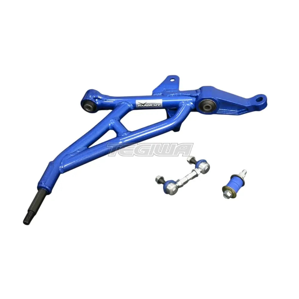 Hardrace Front Tubular Lower Arm Droplink Hardened Rubber 4Pcs Honda Civic 92-96 Integra 94-01 Ready For #7214 Camber &