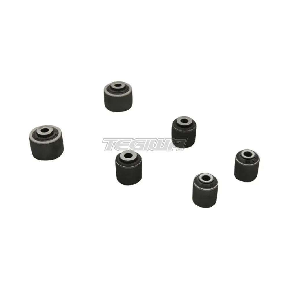 Hardrace Hardened Rubber Rear Lower Arm Bush Aluminium Body 6Pc Set Mitsubishi Evo 4-9 96-07 Bushes