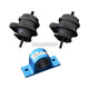 Hardrace Street Series Hardened Engine And Transmission Mounts 3Pc Set Nissan 350Z Z33 Infiniti G35 Bushes