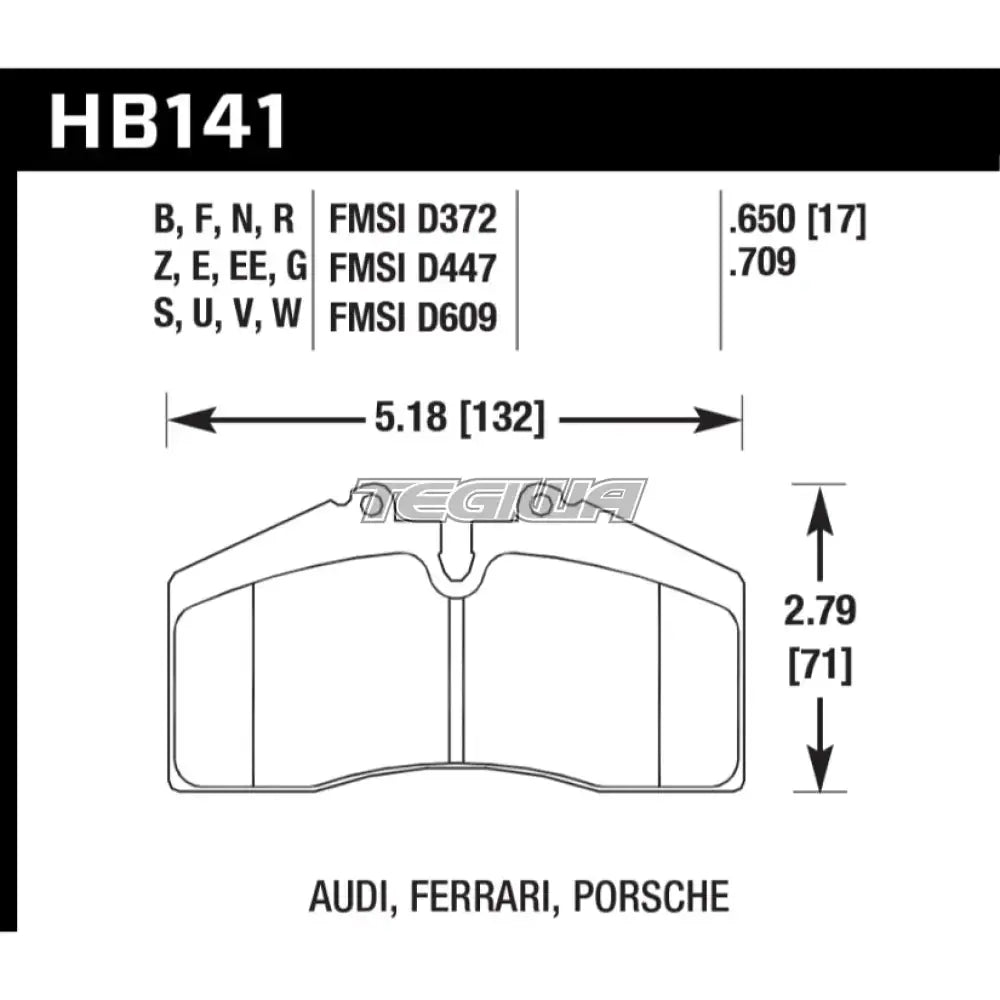 HAWK Performance Blue 9012 Motorsports Brake Pads Brembo S4 Caliper Brake Pads