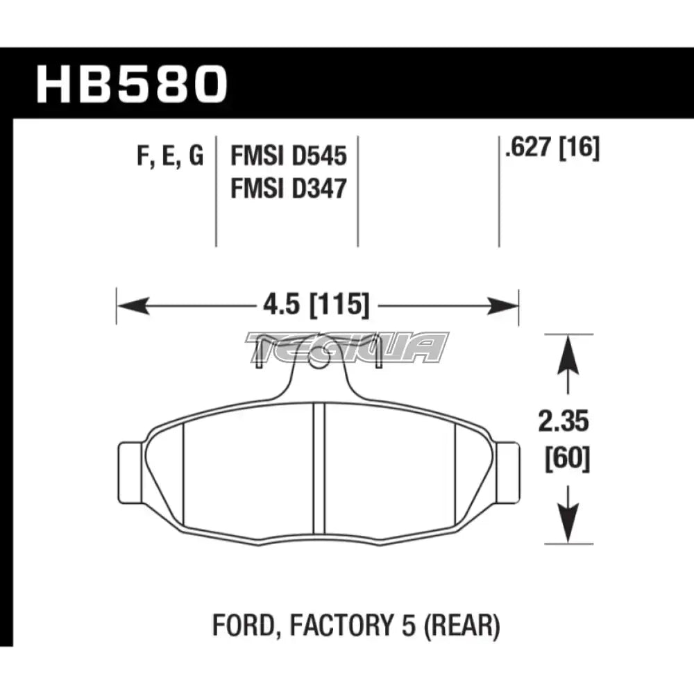 HAWK Performance Blue 9012 Motorsports Brake Pads Factory 5 Caliper Brake Pads