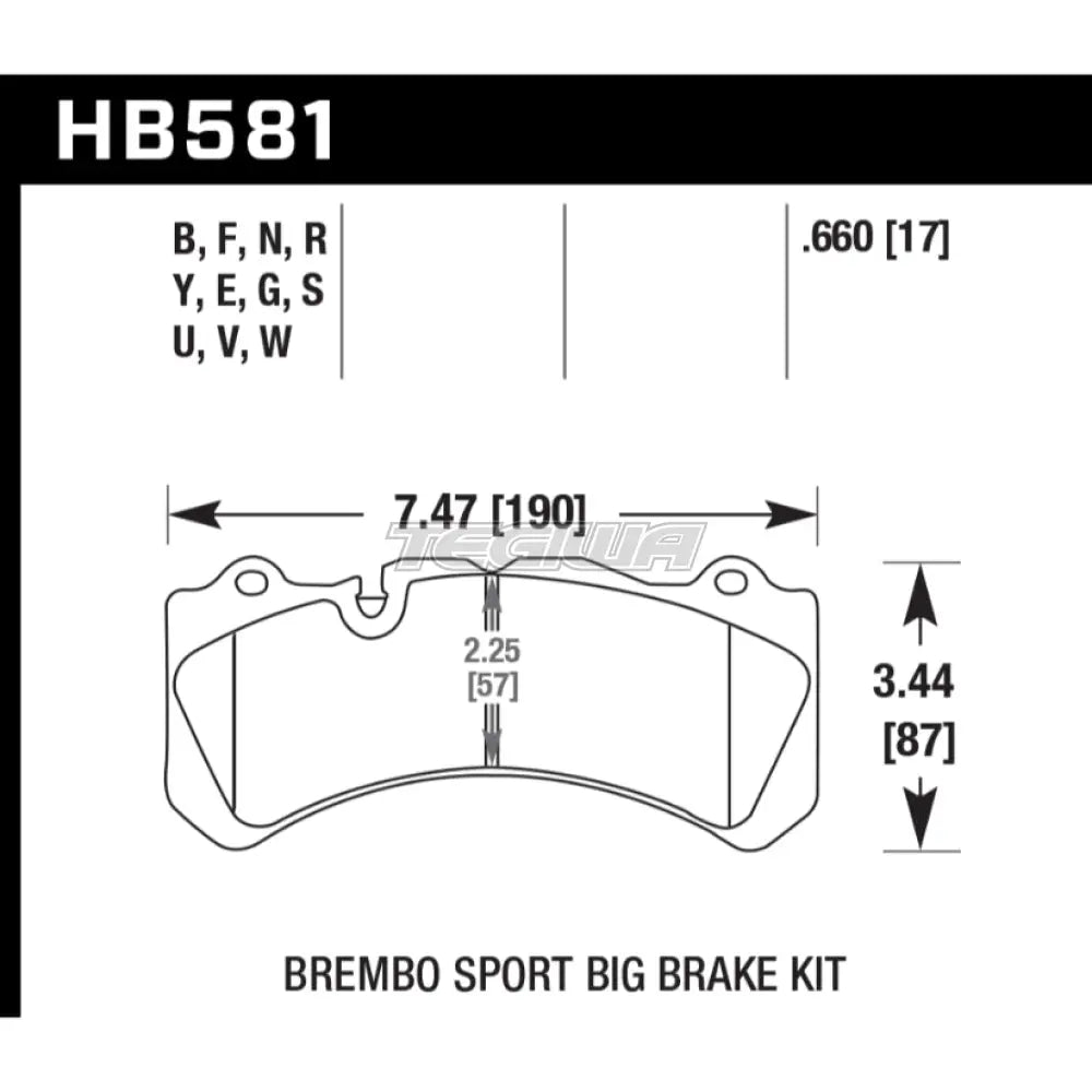 HAWK Performance Blue 9012 Motorsports Brake Pads Front - HB581E.660