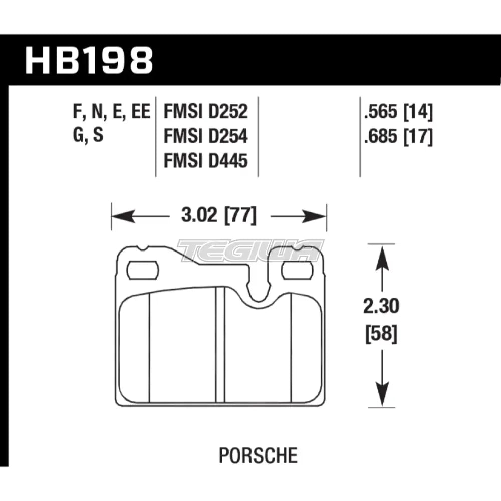 HAWK Performance Blue 9012 Motorsports Brake Pads - HB198E.565