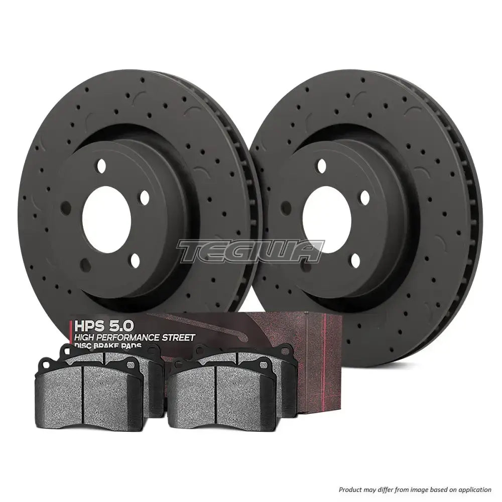HAWK Performance Brake Kit - HPS 5.0 Pads With Talon Slotted & Drilled Discs Front - HKC4025.111B