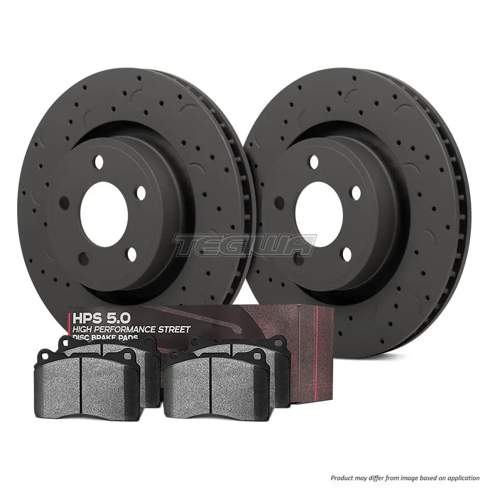 HAWK Performance Brake Kit - HPS 5.0 Pads With Talon Slotted & Drilled Discs Front - HKC4189.524B