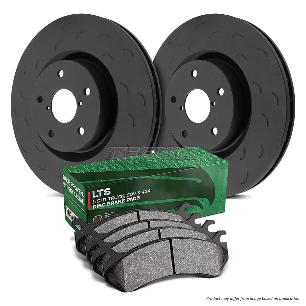 HAWK Performance Brake Kit - LTS Pads With Talon Slotted Discs Front - HKS4155.296Y