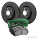 HAWK Performance Brake Kit - LTS Pads With Talon Slotted & Drilled Discs Front - HKC4065.103Y